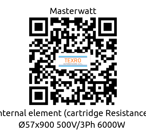 Masterwatt-Internal element (cartridge Resistance) Ø57x900 500V/3Ph 6000W  price