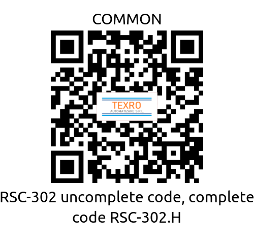 COMMON-RSC-302 uncomplete code, complete code RSC-302.H price