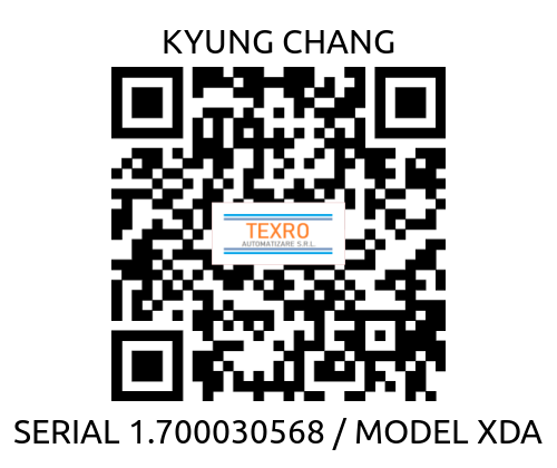 KYUNG CHANG-SERIAL 1.700030568 / MODEL XDA price