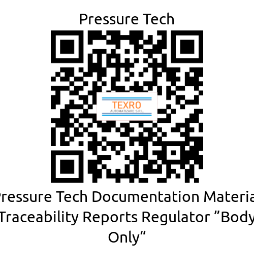 Pressure Tech-Pressure Tech Documentation Material Traceability Reports Regulator ”Body Only“ price