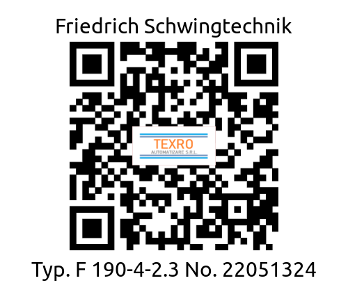 Friedrich Schwingtechnik-Typ. F 190-4-2.3 No. 22051324 price