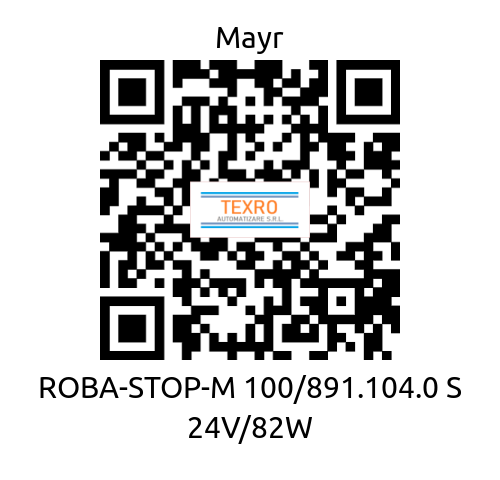 Mayr-ROBA-STOP-M 100/891.104.0 S 24V/82W price
