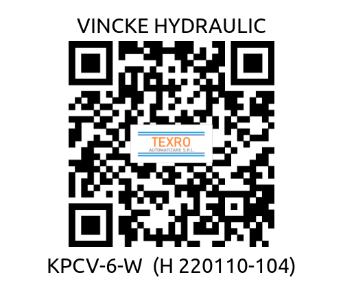 VINCKE HYDRAULIC-KPCV-6-W  (H 220110-104) price