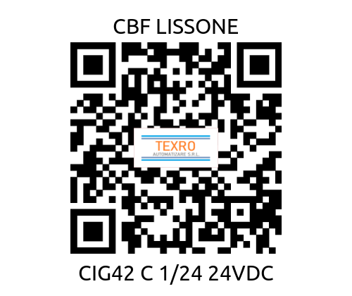 CBF LISSONE-CIG42 C 1/24 24VDC price