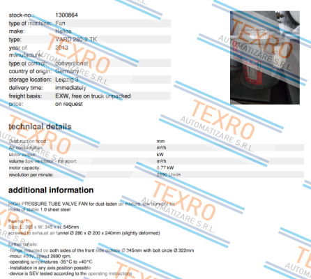 Helios-VARD 280/2 TK / 06674 price