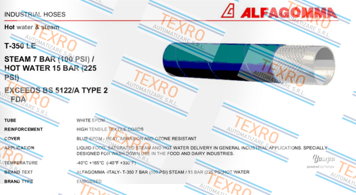 Alfagomma-350LE DN price