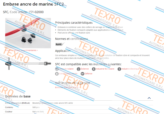 Hellermann Tyton-SFC2 PA66 NA 500 (151-02000) (pack 1x500) price