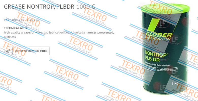 Kluber-001019 NONTROP PLB DR price