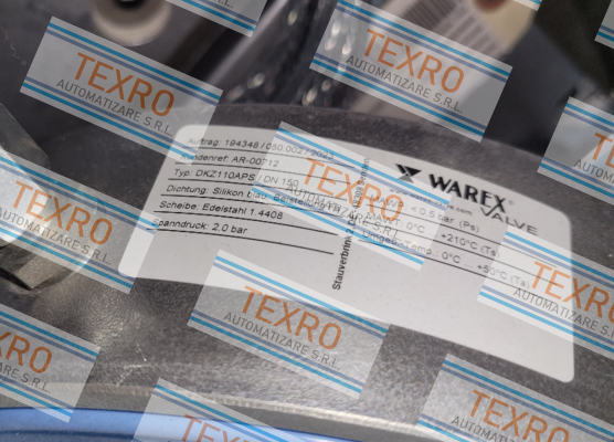 Warex-AR -00712 DKZ 110 <APS> DN 150 price
