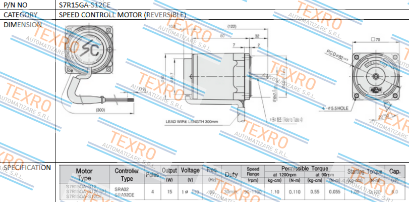 Spg Motor-S7R15GA-S12CE price