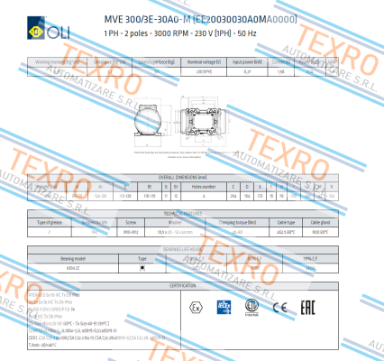 Oli-MVE 300/3E-30A0-M price