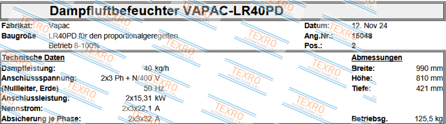 Vapac-JLR40PD S price