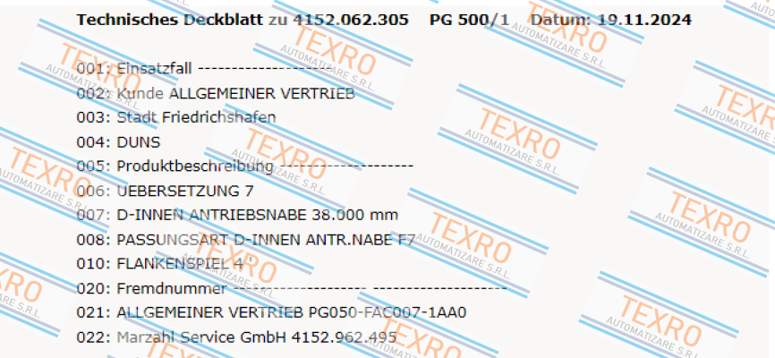 ZF Friedrichshafen-4152.062.305:000 / PG 500/1 price