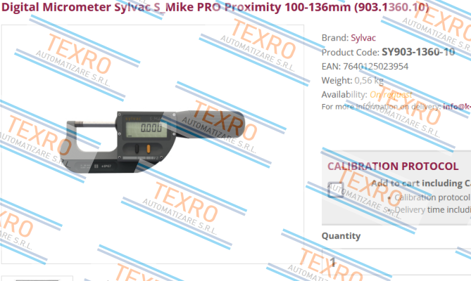 Sylvac-SY903-1360-10 price
