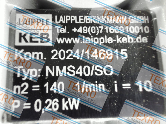 LAIPPLE KEB-Typ NMS40HU-10/1-63L/4A-IE2-TB-ST05 price