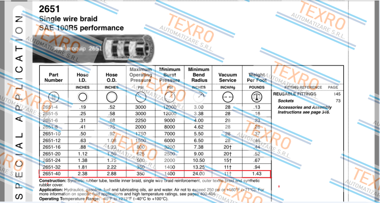 Aeroquip-2651-40 price