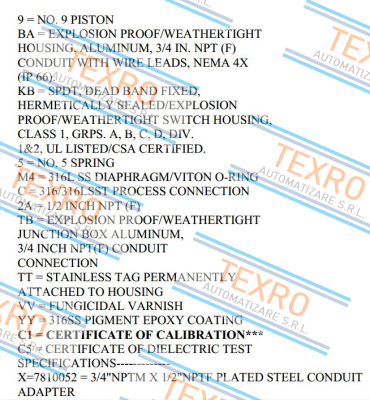 Sor-9BA-KB5-M4-C2A-TBTTVVYYC1C5X  price