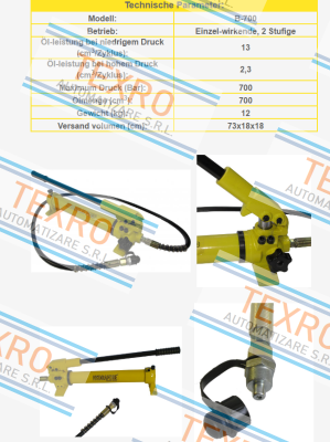 Hydrafore Power Tools-B-700 - Handpumpe price