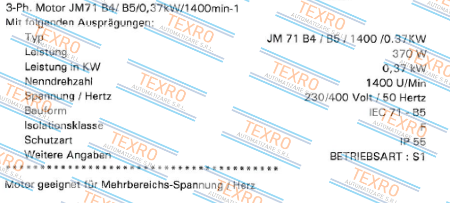 SEIPEE-JM71B4 KW0,37 P4 B5 230/400-50 CLF IP55 price