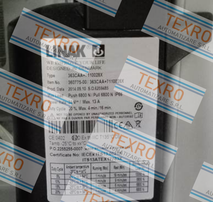 Linak-363CAA+7110028X - OEM for  PREMIER TECH CHRONOS B.V.  price