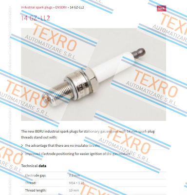 Beru-14GZ-LL-2 (EA = 0,2 mm) price