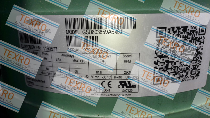 Bitzer- GSD 80385VAB46J  OEM  price