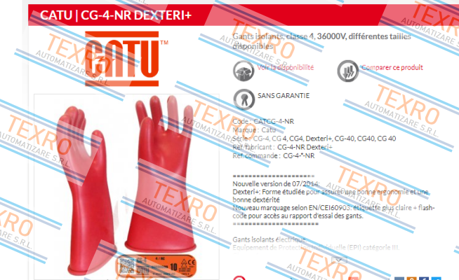 Catu-CG-4-NR Dexteri+ (code : CG-4-*-NR) price