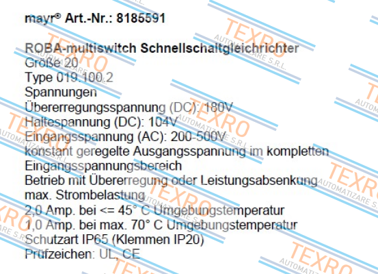 Mayr-8185591, 20 019.100.2 price