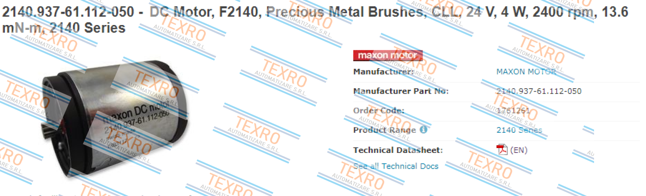 Maxon-2140.937 - 61.112-050 price