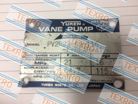 Yuken-Model: PV2R23-65-116-F-REAR-41  price
