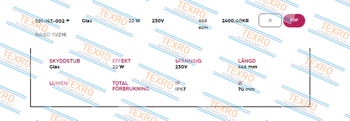 Techmalux-591-163-002  price