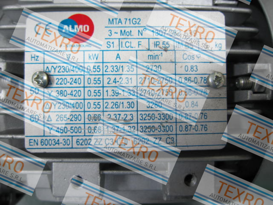 Almo-MOT.71 0,55KW 2P 230/400V 50/60HZ B5-FF130 MTA71G2 price