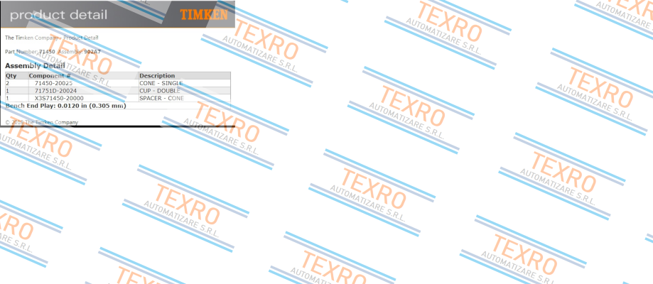 Timken-71450-902A7 ( Similar 71450-90045)  price