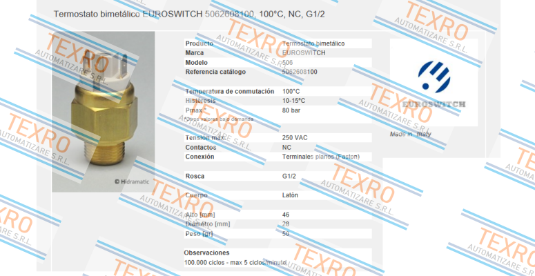 Euroswitch-5062608100 price