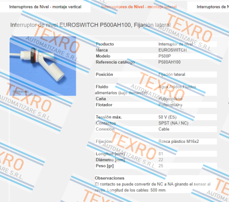 Euroswitch-P 500AH-100 price