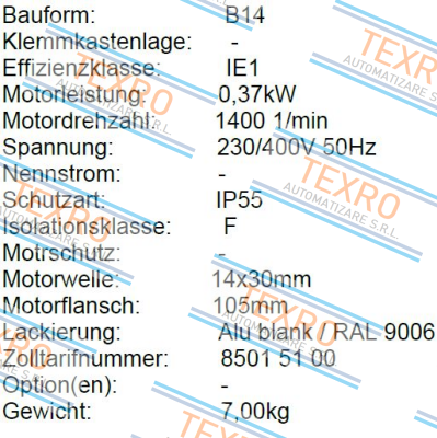 Elvem-MOT. ELVEM KW0,37 HP0,5 4P PAM71B B14 IE1 price