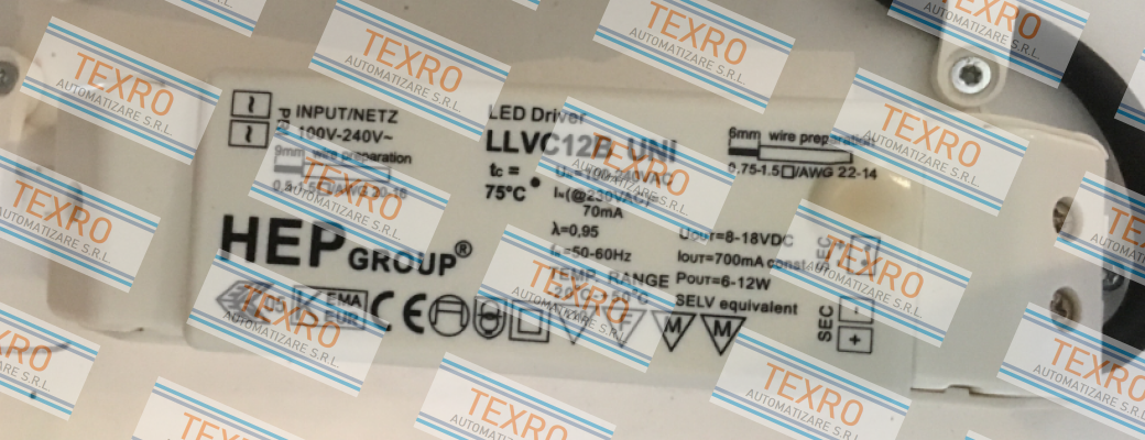 Hep group-FN LIGHT-LLVC12B UNI obsolete, alternative LMC15W700-Z  and LMC20-700  price