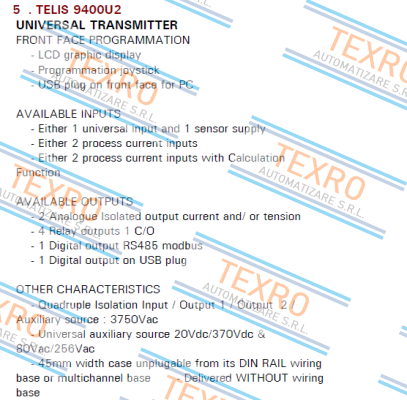 JM Concept-TELIS 9400U2 price
