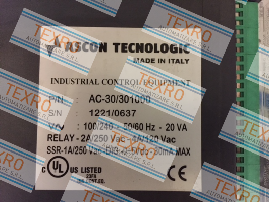 Ascon-P/N AC-30/301000, SN:1221/0637  price