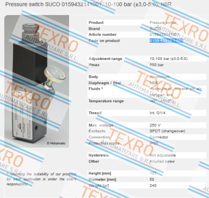 Suco-0159-43214-1-001 price