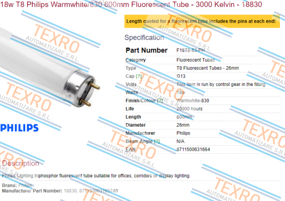 Philips-F18T8-83-PH price