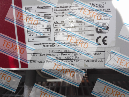 Vapac-PCD4H-6WB price