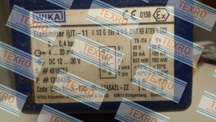 Wika-IUT-11-A-BBB-85-LZASAZL-ZZ ---- not available; alternative ref. UPT-21 price