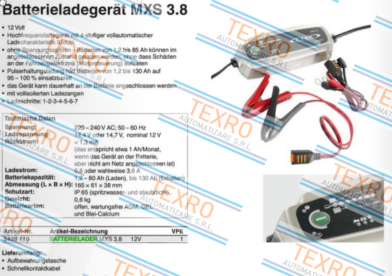 CTEK-P/N:5439 110; Type: MXS 3.8 price