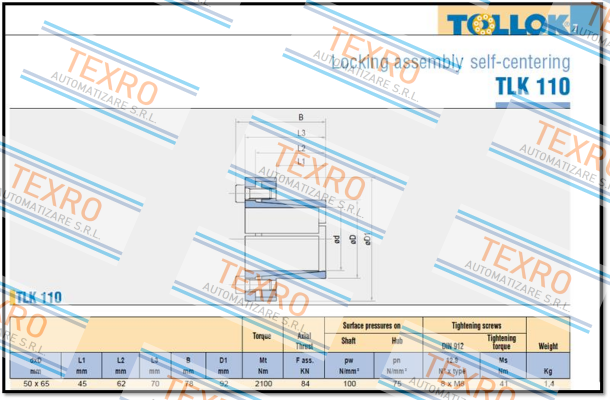 Tollok-T110050X065 price