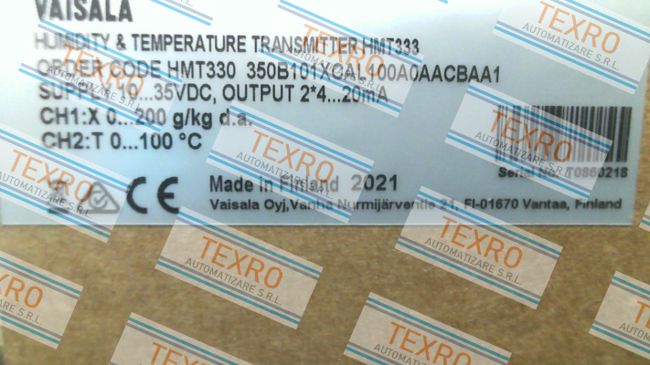 Vaisala-HMT330 350B101XCAL100A0AACBAA1 price