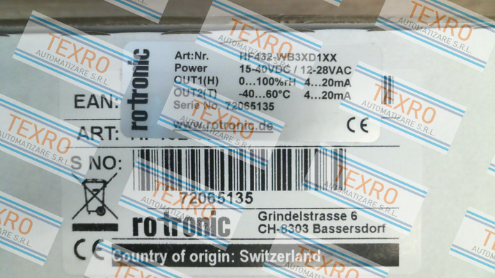 Rotronic-HF432- WB3XD1XX price