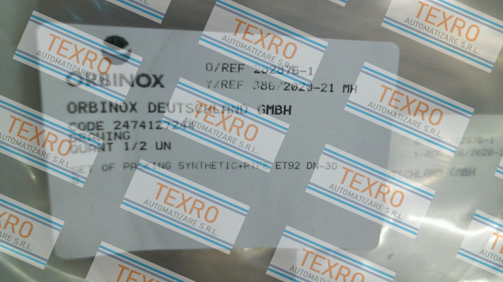 Orbinox-Set of Packing for Type ET DN 300 price