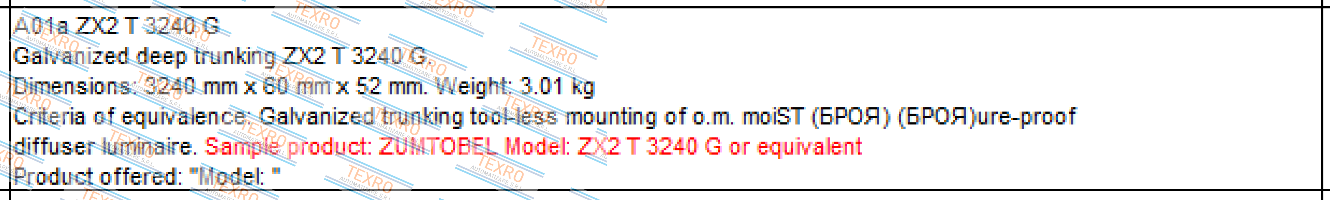 Zumtobel-ZX2 T 3240 G  price