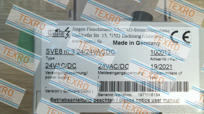 Unitro-SVE8 m.3 price